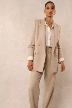 High Waisted Straight Trouser