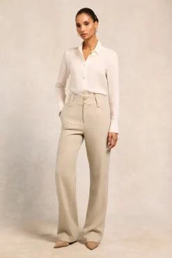 High Waisted Straight Trouser