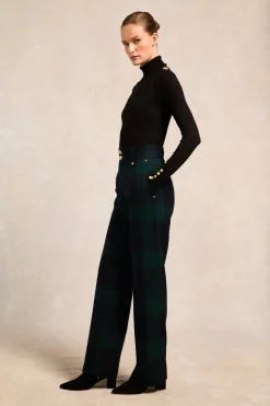 High Waisted Straight Trouser