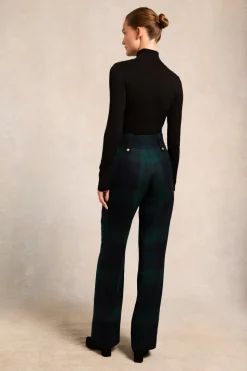 High Waisted Straight Trouser