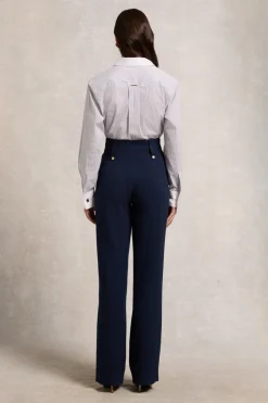 High Waisted Straight Trouser