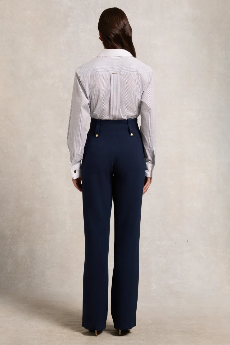 High Waisted Straight Trouser