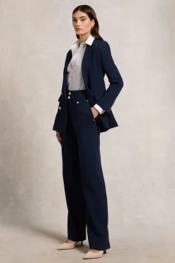 High Waisted Straight Trouser