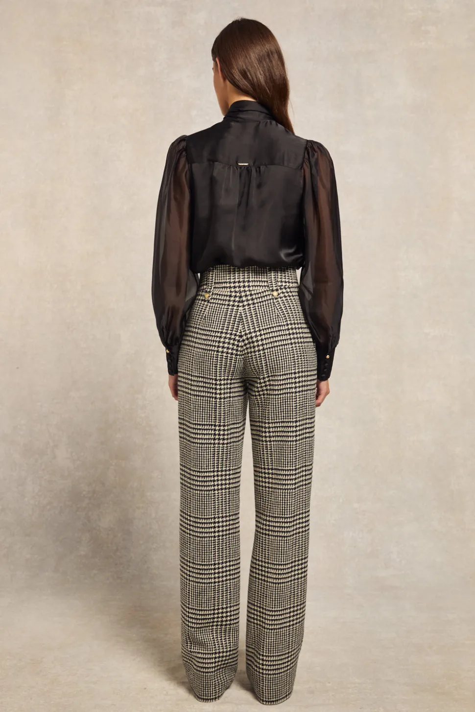 High Waisted Straight Trouser