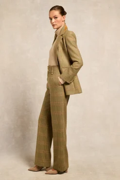 High Waisted Straight Trouser
