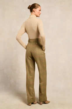 High Waisted Straight Trouser