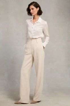 High Waisted Straight Trouser