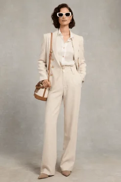 High Waisted Straight Trouser