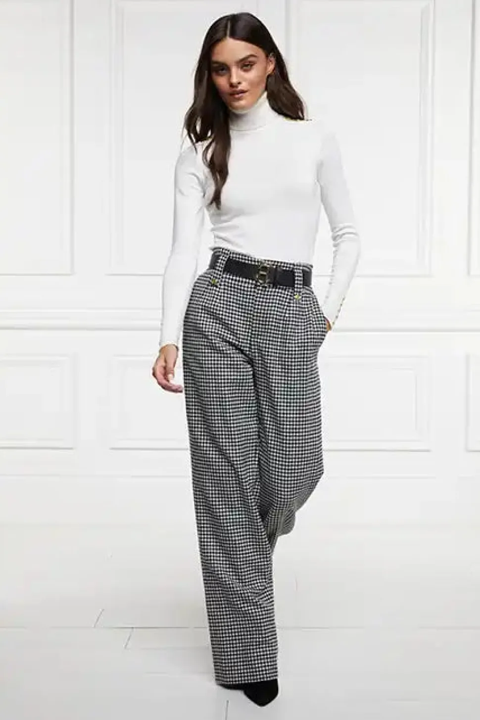 High Waisted Straight Trouser