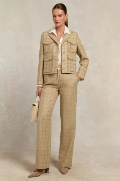 High Waisted Straight Trouser