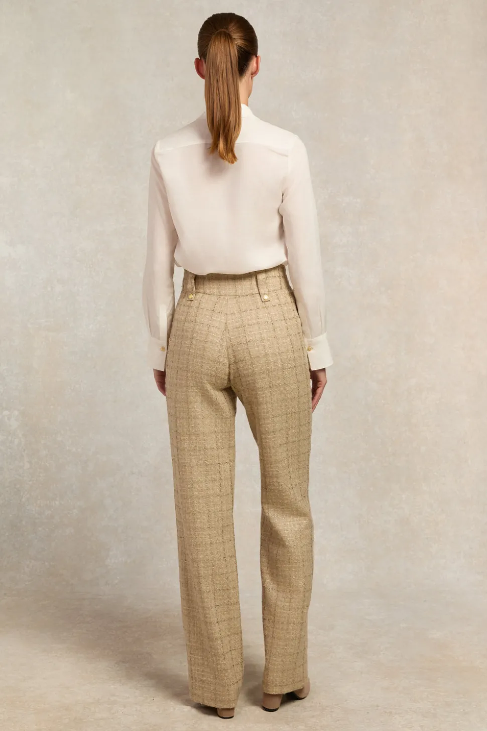 High Waisted Straight Trouser