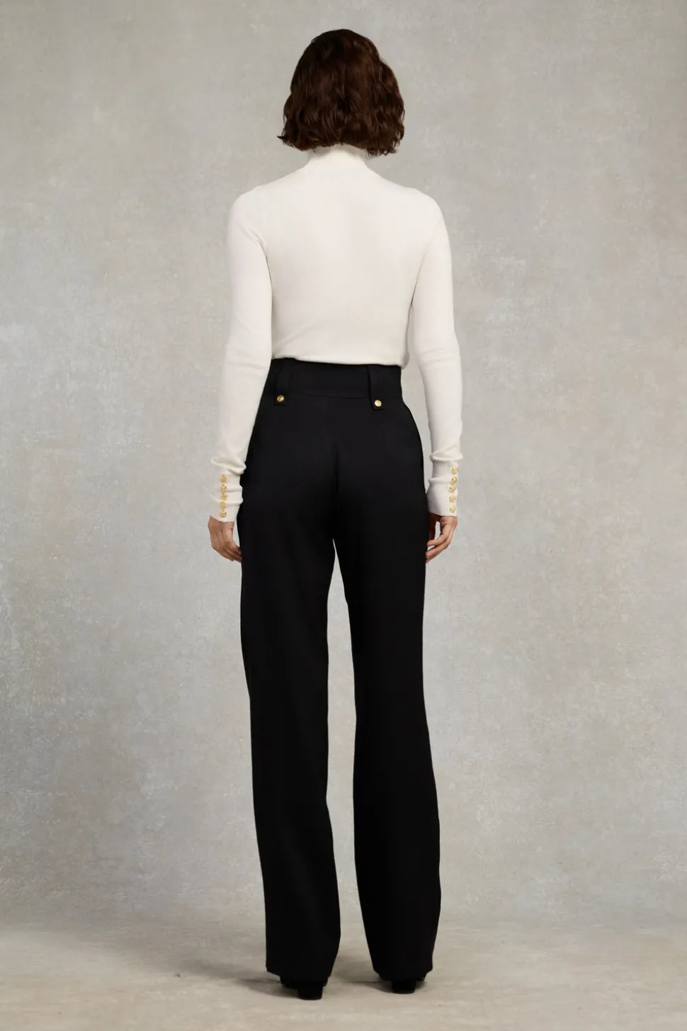 High Waisted Straight Trouser