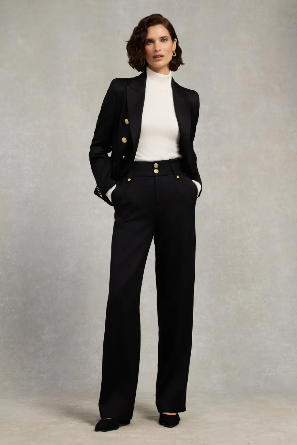 High Waisted Straight Trouser