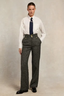 High Waisted Wide Leg Trouser