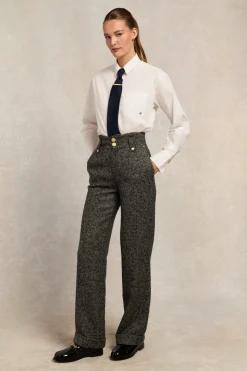 High Waisted Wide Leg Trouser