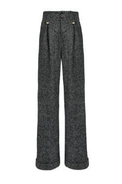 High Waisted Wide Leg Trouser