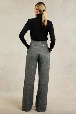 High Waisted Wide Leg Trouser