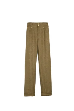 High Waisted Wide Leg Trouser