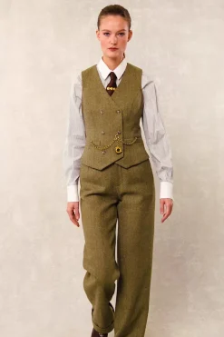 High Waisted Wide Leg Trouser