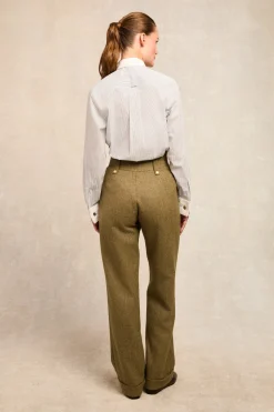 High Waisted Wide Leg Trouser