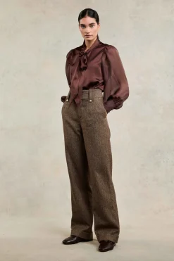 High Waisted Wide Leg Trouser
