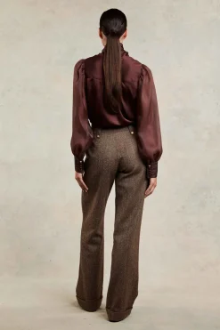 High Waisted Wide Leg Trouser