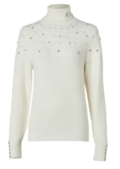 Kelsie Rib Embellished Roll Neck