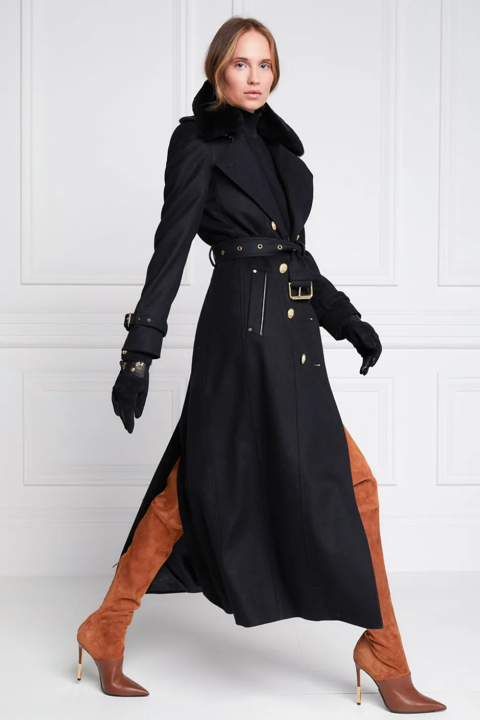 Marlborough Shearling Trench Coat