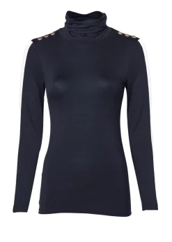 Panel Long Sleeve Roll Neck