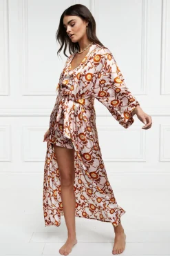 Silk Full Length Dressing Gown