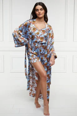 Silk Full Length Dressing Gown
