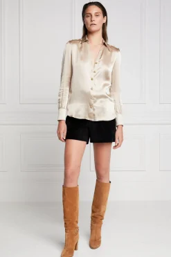 Silk V-Neck Blouse
