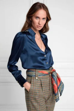 Silk V-Neck Blouse