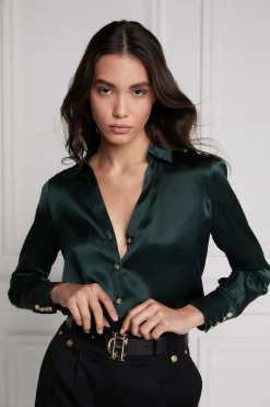 Silk V-Neck Blouse