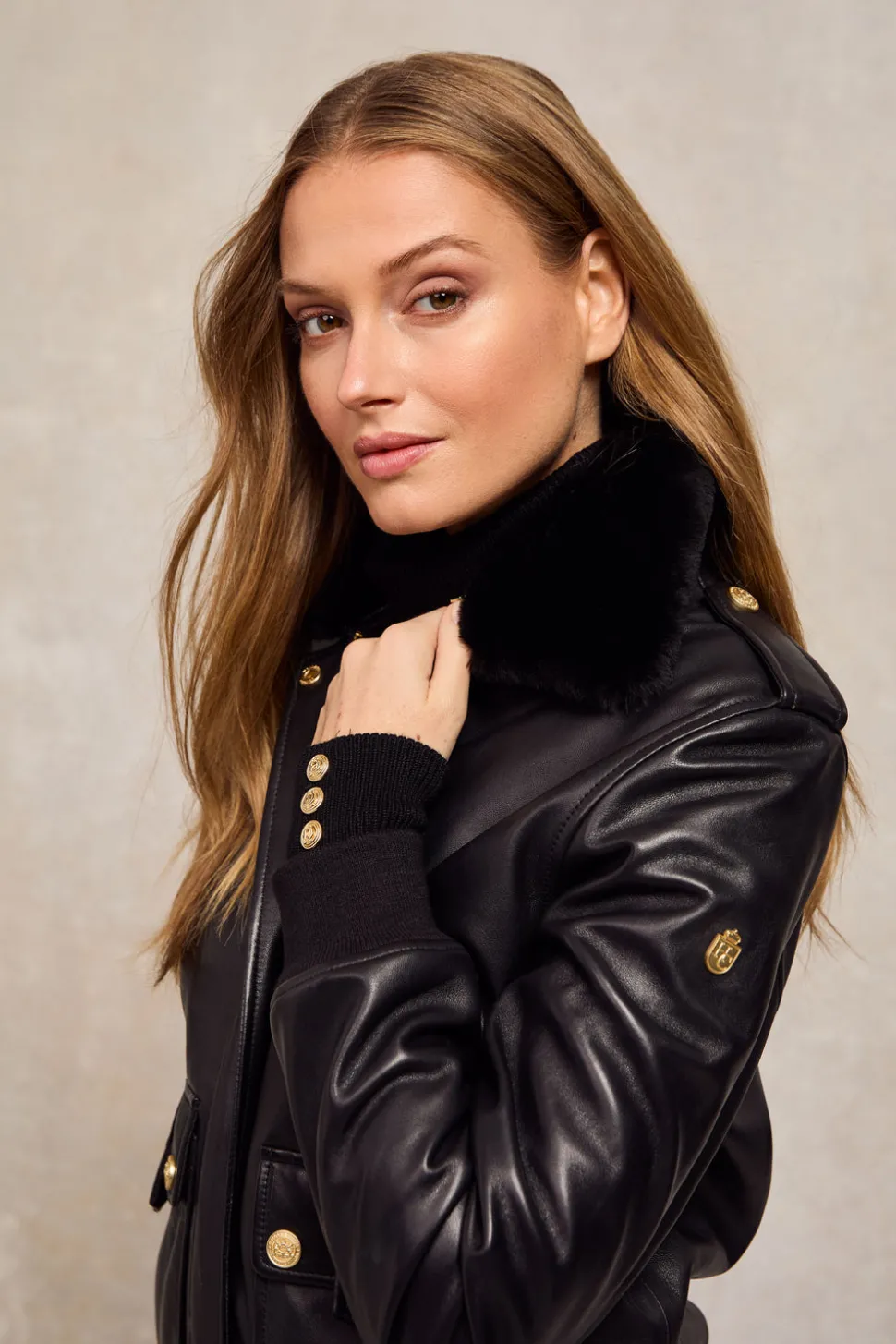 Sloane Leather Bomber