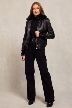 Sloane Leather Bomber