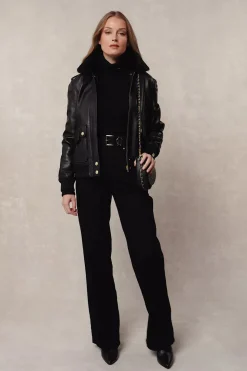 Sloane Leather Bomber