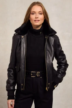 Sloane Leather Bomber