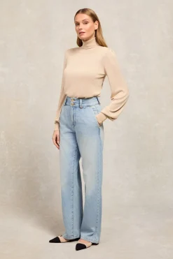 Tailored Wide Leg Jean