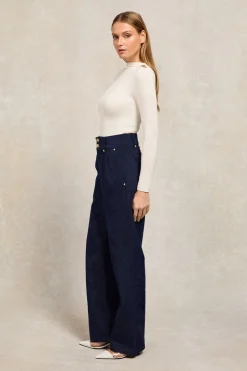 Tailored Wide Leg Jean