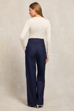 Tailored Wide Leg Jean