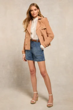 Utility Denim Shorts