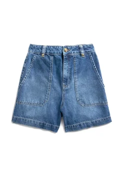 Utility Denim Shorts