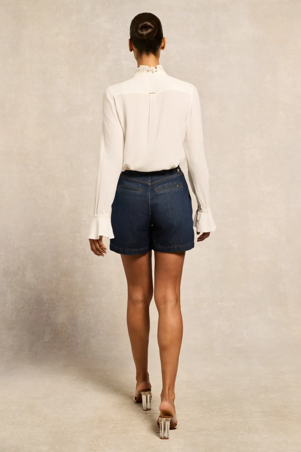 Utility Denim Shorts