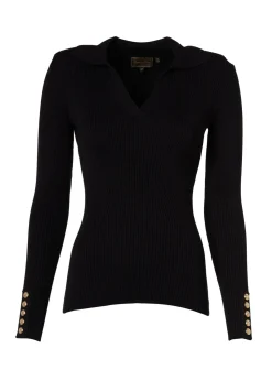 V-Neck Rib Top